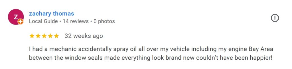 Customer review of detailing in Chesapeake