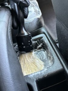 cleaning car interior